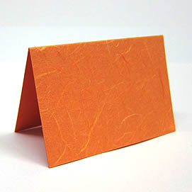 Tischkarte Japanpapier orange